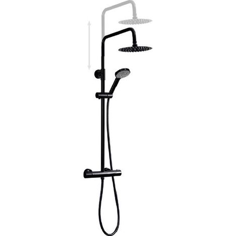 Columna de ducha termostática SFERA THER de Cabel  Negro (1/2)