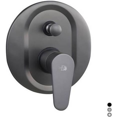 MITIGEUR MONOCOMMANDE ENCASTRÉ POUR DOUCHE AVEC DÉVIATEUR SÉRIE LIZZY Dimensions : Noir mat