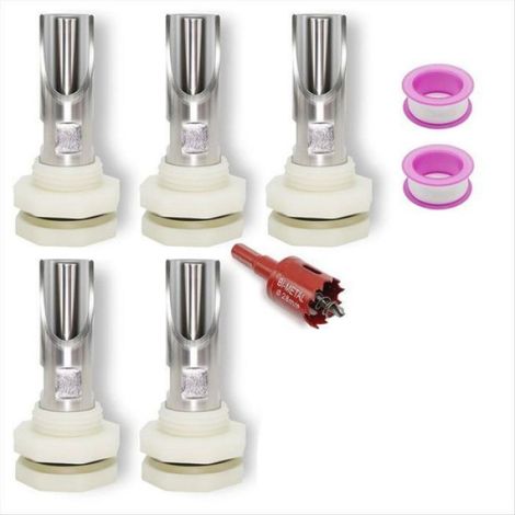 5 Embouts D'Abreuvement pour Cochons Kit D'Abreuvoir Automatique pour Barils Abreuvoir en Acier Inoxydable de 1 27 cm. (1/5)