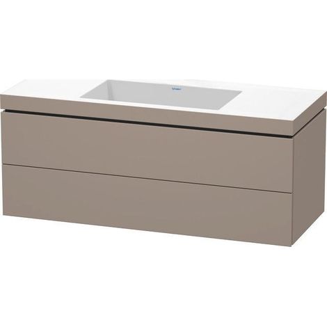 Ensemble lavabo L-CUBE 1200x480mm 2 Sk o HL ta s-matt ES NB Mi.