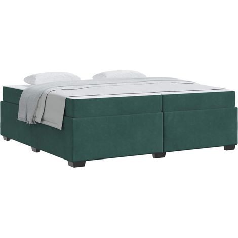Maison Exclusive - Struttura del letto Verde Scuro 200 x 200 cm Tessuto