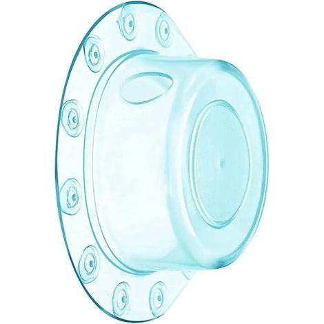 Équipement et pièces pour robinets d'eauBouchon de baignoire anti-débordement en silicone alimentaire, flexible avec ventouses, bleu transparent (1/5)