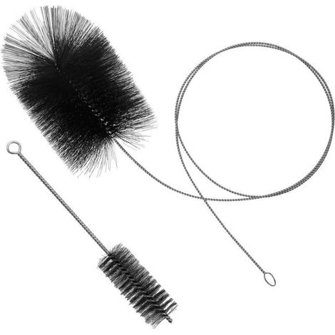 Kit Ramonage 2 Pièces pour Poêle à Granulés, Brosse avec Tige Flexible 2 m pour Conduits et Chaudière (1/4)