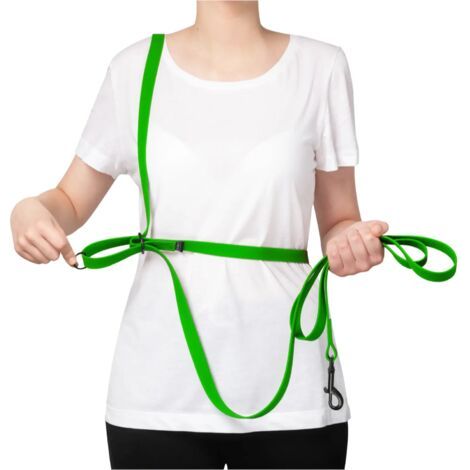 Guinzaglio regolabile impermeabile VERDE - 7m, 82mm per cani 25-50kg (1/4)