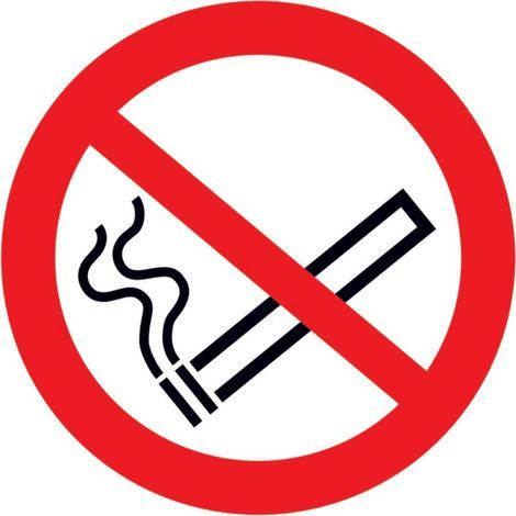 Señal de prohibición "Prohibido fumar" D315 autoadhesiva, (1/2)