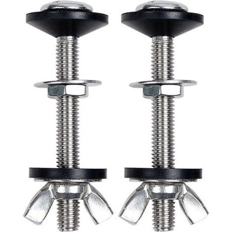 Lot de 2 vis de réservoir de chasse d'eau en acier inoxydable pour réservoir de chasse d'eau sur cuvette de WC (1/4)