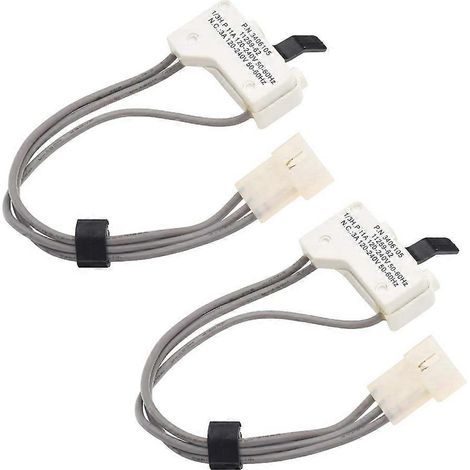 Lot de 2 interrupteurs de porte de sèche-linge 3406105 pour sèche-linge Kenmore, Whirlpool, Roper, Estate - Remplace AP6008560, 3405104, 3405105 (1/5)