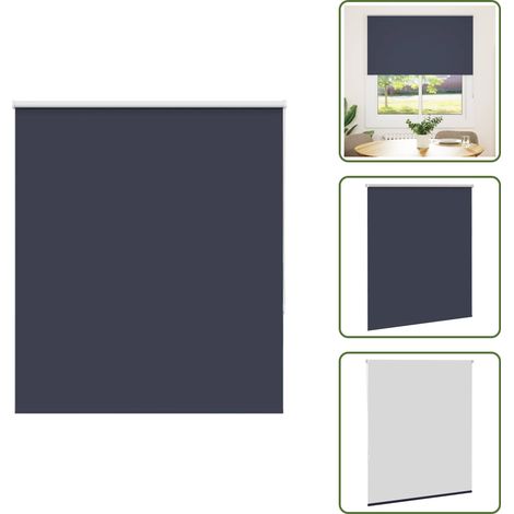 Verdunkelungsrollo Marineblau 140x130 cm Stoffbreite 136,6 cm - Verdunkelungsrollo - Verdunkelungsrollos - Rollo - Verdunklungsrollo (1/5)