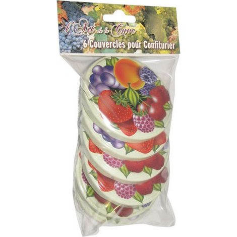 COUVERCLE CONFITURIER X6 D.82 DECOR FR BOUCHONNERIE JOCONDIENNE 628
