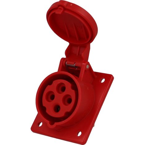 Solera – Socle femelle CEE triphasé 4 x 16A – Incliné – Indice de protection IP44 – Pour installation électrique professionnelle