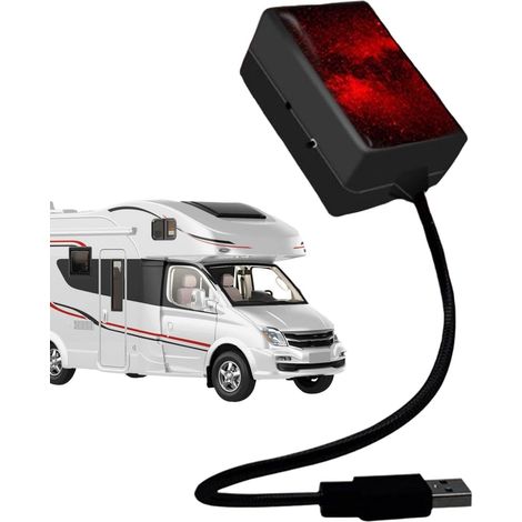 Luce notturna con proiettore di stelle a LED, luce notturna con proiettore di stelle USB - Luce romantica a forma di stella per il tetto dell'auto, lampada d'atmosfera flessibile per auto, camera da l
