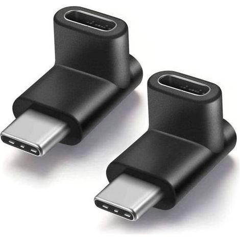 Adaptateur USB-C Mâle vers Femelle 90° (Lot de 2), Câble Rallonge Type-C 3.1 avec Connecteur Coudé Vertical, Compatible Tablettes, Smartphones et Ordinateurs Portables (1/5)