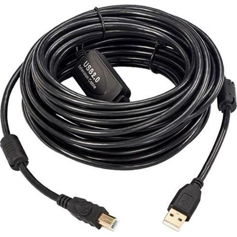 Microconnect USBAB20B-ACTIVE cable USB 20 m USB 2.0 USB A USB B Negro