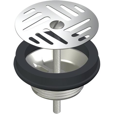 Delabie Siebablaufv. f. UR u. WT, D63mm G 1¼B Edst. m. Zentralschr. (1/2)