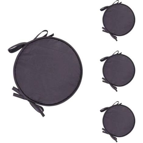 Set di 4 cuscini rotondi per sedia, diametro 38 cm, in morbido poliestere, altamente elastici, dimensionalmente stabili, comfort ottimale per lunghi periodi di seduta. (1/5)