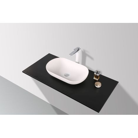 SLIM - DESIGN Mineralguss Aufsatzwaschtisch MAW2361 (1/4)