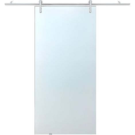 Porta scorrevole esterno muro H205 x L73 cm in Vetro temperato - CLEAVER