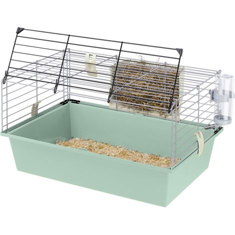 Cage pour rongeurs Ferplast CAVIE 60 – Dimensions 58x38xh31,5 cm – Espace entre barreaux 22,5 mm – Accessoires inclus : mangeoire et abreuvoir