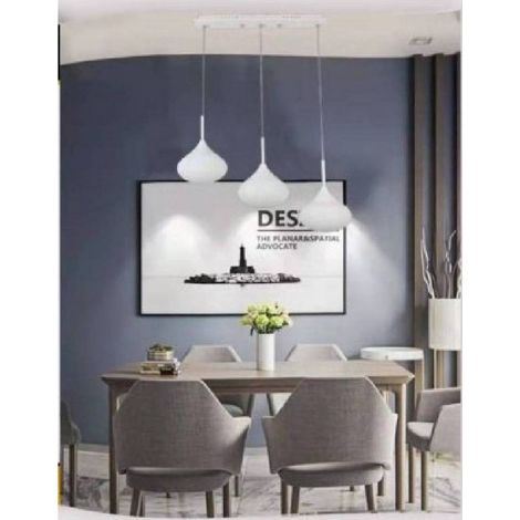 TrAdE Shop Traesio - Lampadario Da Soffitto A Sospensione Design 3 Gocce 36w-72w 3000k-6500k B03 -