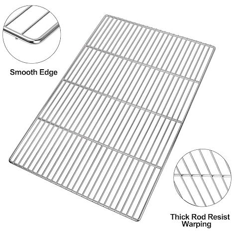 Grille De Barbecue INOX 60 x 40 cm - 3 Traverses - Acier Inoxydable - Grilles Grils Faites (1/5)