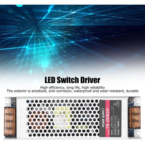 Schaltnetzteil für LED-Streifen der FBI-Serie für den Innenbereich, 200 W, 190–240 V DC, 24 V AC (1/5)