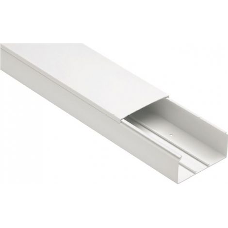 Canale Portacavi Dim. 100X80 Bianco (2Mt) (Elettrocanali Cod. Eccp10080B)