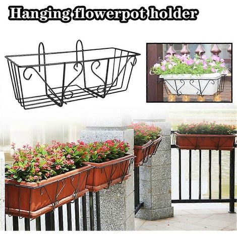 Paniers suspendus en fer pour plantes, supports pour pots de fleurs, étagères, décorations murales suspendues pour balcon, paniers de jardin suspendus, outils de jardinage (1/5)