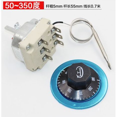 380V-Thermostat, Drehschalter zur Temperaturregelung 30-110°C, 50-300°C, Dreiphasen-Thermostat. (1/4)