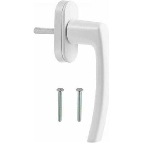 Poignée de fenêtre et de porte en PVC, blanche (1/4)