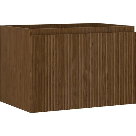 Mexen Rivel mobile da bagno sottolavabo 70 cm, 1 cassetto, scanalato, noce - 91A20-07047-1-BF86 (1/5)