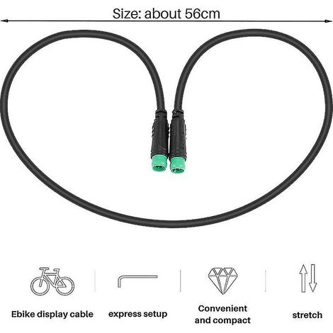 Câble d'extension d'écran mâle-mâle 5 broches pour vélo électrique, compatible avec Bafang (1/5)