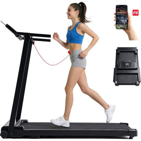 Laufband - KZYNTH - Modell 2,5 PS - Neigung 12% - Geschwindigkeit 1-12 km/h - 12 HIIT-Modi (1/5)