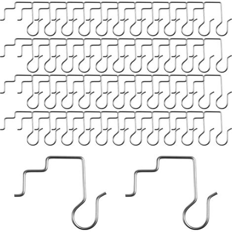 Crochets De Gouttière Pour Lumières Extérieures Clips De Gouttière En Acier Inoxydable Résistant Aux UV Cintres De Guêtres Pour Protections De Gouttières Perforées Ou En Maille (1/5)