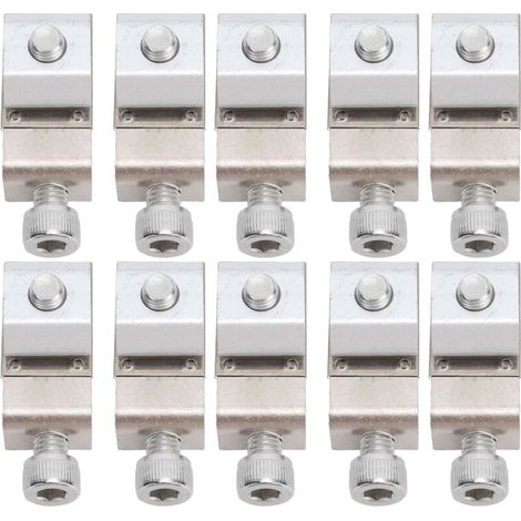 Lot de 10 cosses de mise à la terre standard pour panneaux solaires, pinces pour câbles de mise à la terre, accessoires pour supports de modules solaires (1/5)