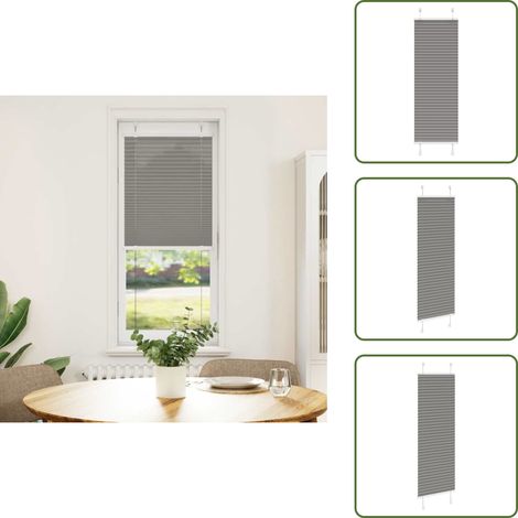vidaXL Plissee Anthrazit 50x100 cm Stoffbreite 49,4 cm Polyester (1/5)