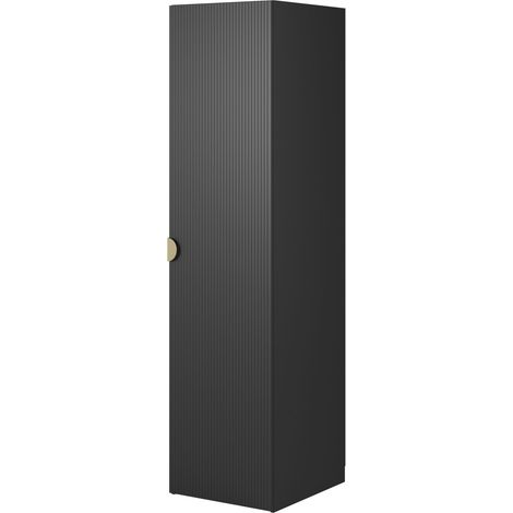 Selsey Moonir - Kleiderschrank 1-türig mit Kleiderstange, 50 cm, schwarz (1/5)