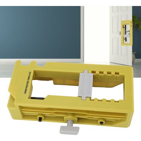Ce gabarit, mortaiseuse pour charnières de porte, convient aux charnières de 7,6 cm à 12,7 cm de longueur et de type carré, avec un rayon de 6,35 mm ou 15,87 mm. (1/5)