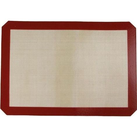Tapis de Cuisson 42cm x 30cm Professionnel Silicone 42cm x 30cm CUISSON MAT Antidérapant Pâtisserie Rouge (1/4)