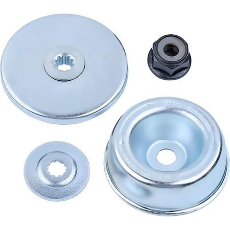 Adaptateur de Lame pour Tête de Débroussailleuse FS120/200/250/FS120 et Plus de Modèles, Plate Lame + Plaque Poussée + Rondelle Butée + écrou 4 in 1 Kit (1/4)