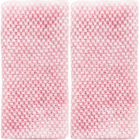 Lot de 2 serviettes exfoliantes, gant de douche, polyester, texture 3D, longueur 99 cm, pour homme et femme (1/5)