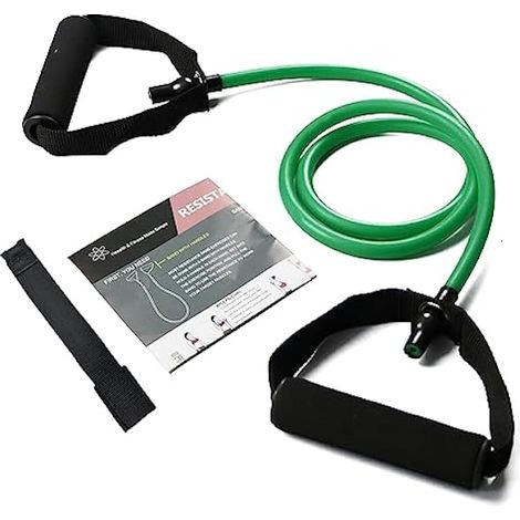 Bandes De Resistance Avec Poignees - Latex Naturel - 5 Niveaux De Resistance 0-50 Lbs - Pour Entraineement Physique, Reeducation, Fitness A Domicile - Lot De 5 (1/3)