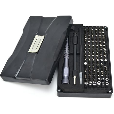 106-teiliges Präzisions-Schraubendreher-Set, magnetisches Reparaturwerkzeug-Set, 4 x 28 mm CRV-vernickelte Bits JM8177 (1/5)