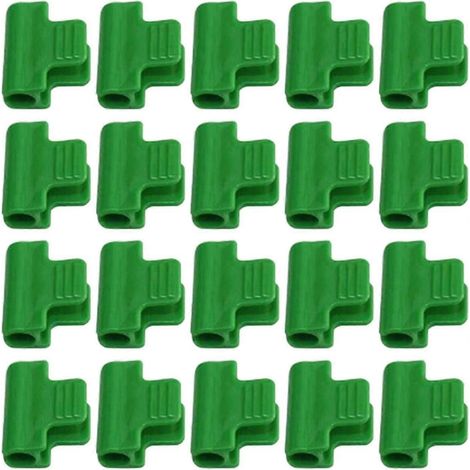 Lot de 20 colliers de serrage pour tuyaux de serre, films de protection pour rangées de plants, tunnels et arceaux. Fixation facile grâce à des clips. Fournitures de jardinage. Collier de serrage pour