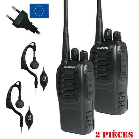 2 x Baofeng BF-888s UHF 400-470Mhz Walkie Talkie Radio + Pofung UV-5R écouteur (1/4)