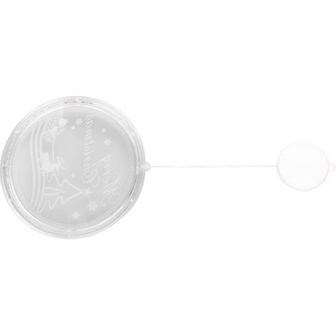 Guirlande lumineuse décorative de Noël 3D en acrylique à suspendre avec ventouse, lampe de fenêtre ronde 3D à haute transmission lumineuse, adaptée à une utilisation intérieure et extérieure. (1/5)