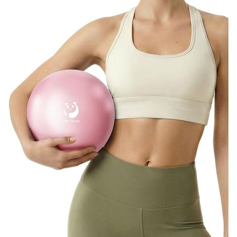 Pilates Ball Small, 23 cm Anti-Slip Gymnastics Ball with Inflation Straw, Soft Yoga Ball Balance for Seniors Therapy, Fitness, Balance Training (1/5)