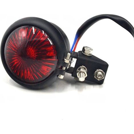 Feu stop LED rétro pour moto en métal, design universel, installation facile, éclairage arrière lumineux et robuste (1/5)