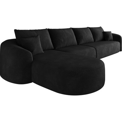 L-förmiges Ecksofa 336 cm schwarz aus Stoff MODENUIT (1/5)