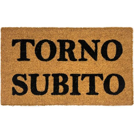 Zerbino Entrata Ingresso Casa Antiscivolo Cocco Allegro Torno Subito (1/4)