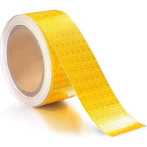 Filiyano-1 rouleau de ruban de sécurité jaune réfléchissant de 5 cm x 38 m (1/5)